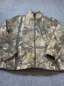 Realtree Jacket Men’s XL Camo Full Zip Green Fleece Hunting Camping Fishing - Picture 1 of 13