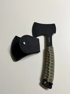 Tomahawk Throwing Axe With Sheath. 9.5 Inches Long 3.5 Inches Wide At The Head. - Picture 1 of 7