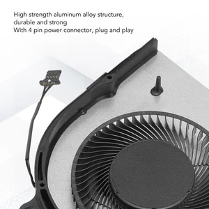(CPU Cooling Fan)Aluminum Alloy Laptop Replacement Cooling Fan 4 Pin Power - Zdjęcie 1 z 12