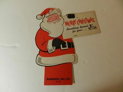 PLACA PUBLICITÁRIA VINTAGE 1960 BARDAHL ÓLEO DE MOTOR PAPAI NOEL - GASOLINA E ÓLEO VINTAGE - Imagem 1 de 4