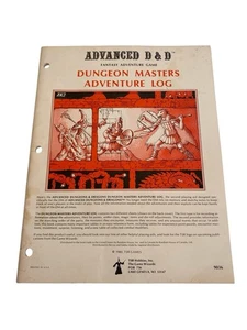 AD&D ADVANCED DUNGEONS & DRAGONS 1980 DUNGEON MASTERS ADVENTURE LOG TSR #9036 - Imagen 1 de 14