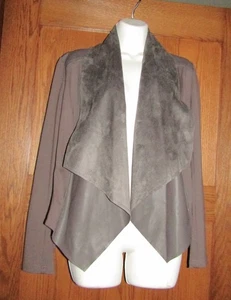 Women's Jacket Kut From the Kloth Gray M Macy's Faux Suede Leather Draped NWT - Picture 1 of 4