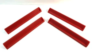 4 Scrabble Tile Racks Red Plastic Holders Parts Crafts Hobbies - Picture 1 of 3