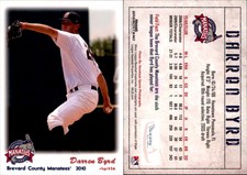 Darren Byrd 2010 Grandstand Brevard County Manatees #NNO Card