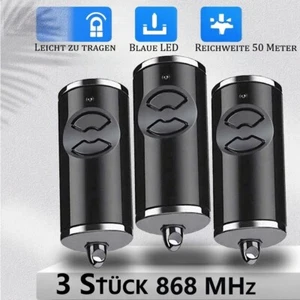 3 Stück Handsender für Hörmann BS BiSecur 2 Kanal Ersatz 868 MHz. HSE2-868-BS - Bild 1 von 6