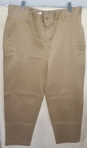 Unisex Kids School Land’s End Tan Khaki Pants Size 18 (164-170 CM) 14-15 Year - Picture 1 of 12