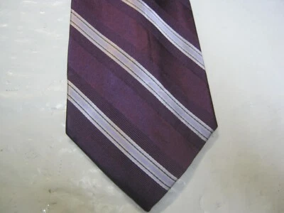 Apt. 9 Purple stripe Silk Tie 58 x 3.5 Necktie 15370 - Image 1 of 3
