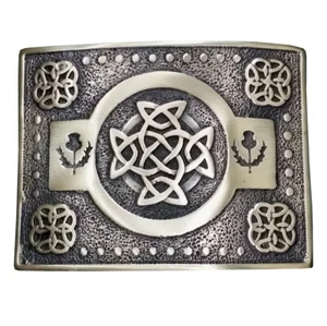 Scottish Thistle Kilt Belt Buckle Celtic Antique Finish Highland Celtic Buckles - Picture 1 of 1