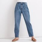 Madewell baggy tapered pleated jeans ankle high rise 80s leg cropped women 26
