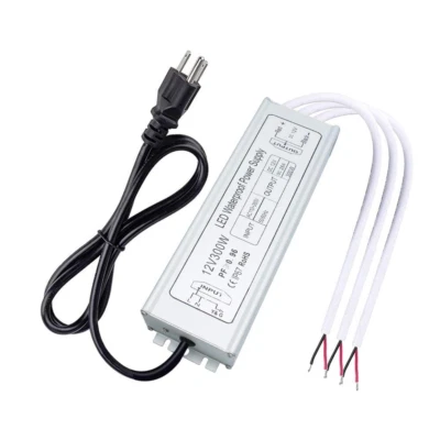 12V Power Supply, 300W IP67 Waterproof LED Power Supply, AC 110-260V to DC 12 Vo - Image 1 of 4