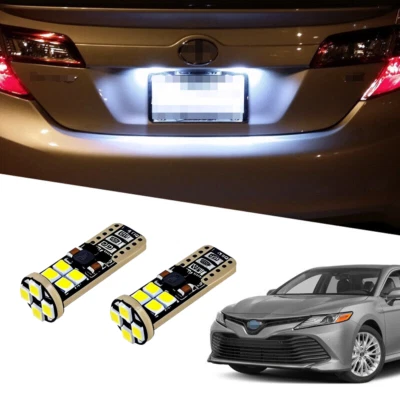 For Toyota Camry 1997-2018 2pcs 6000K White 168 W5W LED License Plate Light Bulb Foto 1 de 4