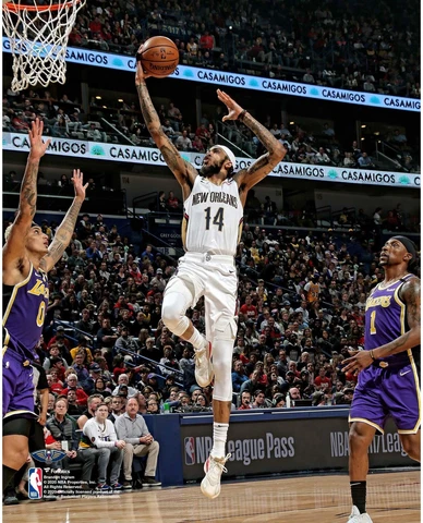 Brandon Ingram New Orleans Pelicans Layup vs. Los Angeles Lakers 8" x 10" Photo Cover