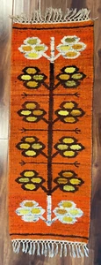 Vintage Polish Wool Tree Wall Hanging Kilim Rug Tapestry 45.5" X 16.75" Poland - Picture 1 of 2