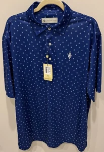 NWT The Estancia Club - Donald Ross Golf Shirt - Men's Size Large - Blue - NEW - Picture 1 of 3