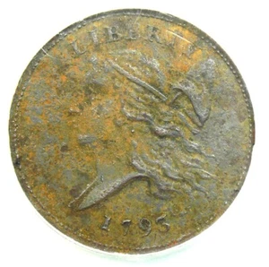 1793 Liberty Cap Flowing Hair Half Cent 1/2C - NGC AU Detail (NCS) - Rare Coin! - Picture 1 of 9