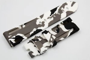 Cinturino Silicone Bianco Grigio Ansa 22-24mm Impermeabile Ottima Qualità Promo - Picture 1 of 5