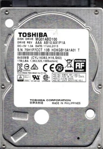 MQ01ABD100 1TB AAA AB10/AX1P1A Toshiba Philippinen - Bild 1 von 2