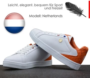Heroes Sneaker Lace-Up Shoe Half Shoe White Orange Holland Tennis Size 39 - Picture 1 of 8