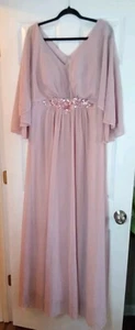 Mgiacy Maxi Dress Witth Flower Detail Color Mauve Size XL 830 - Picture 1 of 3