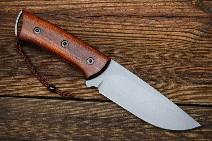 Cuchillo de hoja fija vintage con mango de madera | Lote de cuchillos | Juego de 2 piezas | Exterior EE. UU. Foto 1 de 2