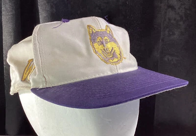 Sombrero Washington Huskies De Colección Años 80 Genuino RARO Oficial NCAA Talla 7 3/8 TOW OK Foto 1 de 4
