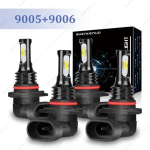 4x 9005 9006 LED Combo Headlight Bulbs 2SIDE High Low Beam Kit Xenon Super White - Picture 1 of 11
