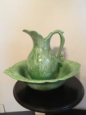 Royal Haeger Pitcher and Basin in Avocado Green
