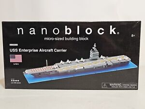 Nanoblock USS Enterprise Aircraft Carrier USA Battleship Boat Building Block NEW