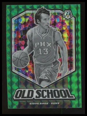 Steve Nash 2019-20 Panini Mosaic #1 Old School Mosaic Green Prizm Phoenix Suns - Image 1 of 2
