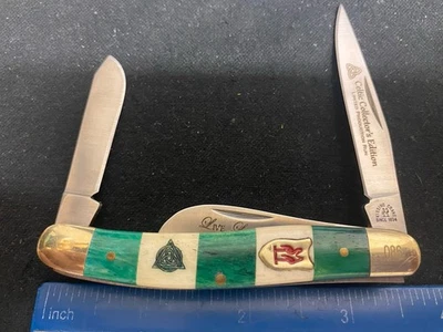 Cuchillo de ganadero celta Kissing Crane KC5256, asas de hueso verde y blanco, DH Foto 1 de 4