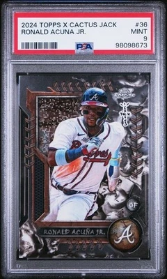 Ronald Acuna 2024 Topps Chrome X Cactus Jack #36 PSA 9 Atlanta Braves - Image 1 of 2