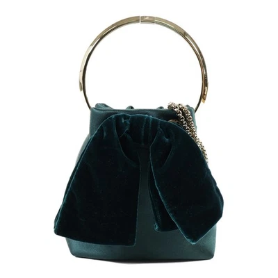 Mini bolso JIMMY CHOO GHW Bon Bon terciopelo/verde satinado Foto 1 de 4