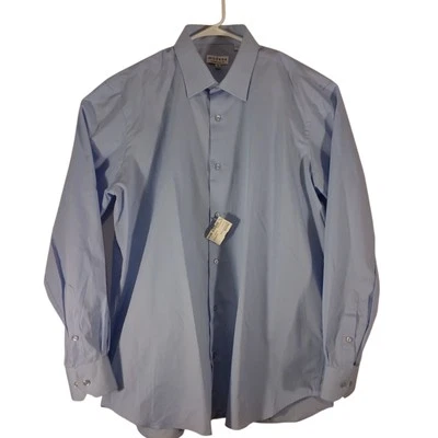 Modena dress shirt mens 2XLT 2XL XXL TALL 18 36-37 blue long sleeve button slim - Image 1 of 4