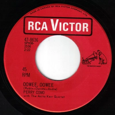 Perry Como Oowee Oowee 45 rpm Summer Wind Canadian Pressing - Image 1 of 2
