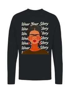 Frida Kahlo Embrace Your Narrative: A Colorful Portrait Women's Long Sleeve - Picture 1 of 12