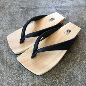 Sandalias Geta, talla LL (27,0 cm-27,5 cm), MIZUTORI, Sajin, negro, SA05, Japón - Imagen 1 de 10
