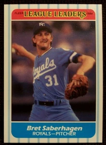 1986 FLEER LEAGUE LEADERS BRET SABERHAGEN ROYALS - Picture 1 of 1