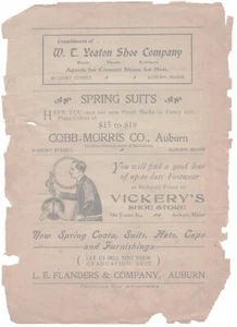 Advertising Magazine Back Cover, Early 1900s, Auburn, ME Perryville Drug Store - Bild 1 von 2