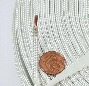 2,0m Hitzefeste Kabel hitzebeständig Leitung Nikel Litze Ofen Herd 500°C 2mm² - Bild 1 von 8