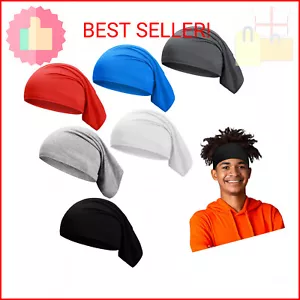6 Pieces Unisex Spandex Dreadlock Bands Tubes Elastic Braids Cap Long Hair Dread - Picture 1 of 1