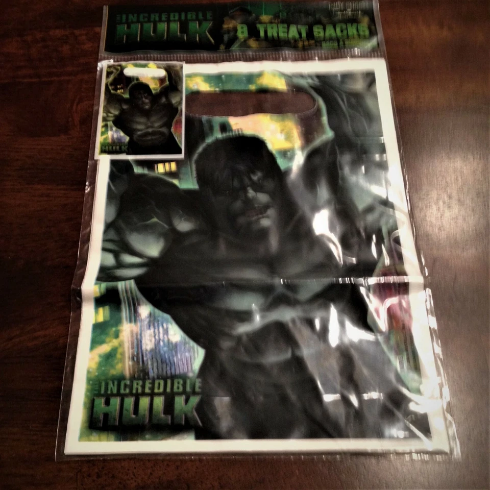 Hallmark MARVEL INCREÍBLE CASCO Fiesta BOLSAS DE REGALO Paquete de 8 NUEVAS BOLSAS DE CUMPLEAÑOS Niño Foto 1 de 1