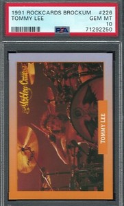 1991 ROCKCARDS BROCKUM 226 TOMMY LEE PSA 10 GEM MINT 