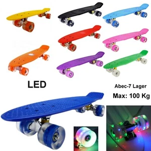 LED 22" Mini Skateboard Penny Board Pennyboard 57 cm bis 100 kg ABEC-7 Lager - Bild 1 von 10