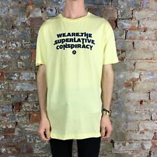 WESC Mr Kazuki Casual T-Shirt, Tee Brand New - in Yellow Size: L