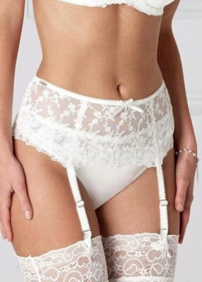 Gorgeous Charnos 'Belle' Soft White Lace Deep Suspender Belt 12 (Wedding/Bridal) - Image 1 of 4