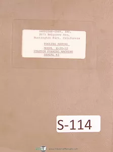 Sheridan Gris No.3, Modelo E-20-12, Forma Elástica Manual de Herramientas Operadores de Máquina - Imagen 1 de 2