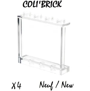 lego 60581 - 4x Panneau Mur / Panel Wall 1x4x3 - Trans Clear - NEUF - Imagen 1 de 1