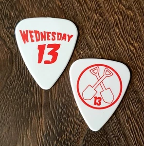 Wednesday 13 - 2 Guitar Picks W13 pick set - Murderdolls horror punk rock metal - Picture 1 of 2