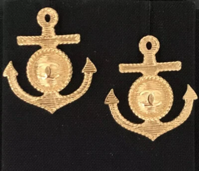 Pendientes de crucero Chanel 2018 oro Métiers d'Art Hamburgo perforados grandes NUEVO gyuhj Foto 1 de 4