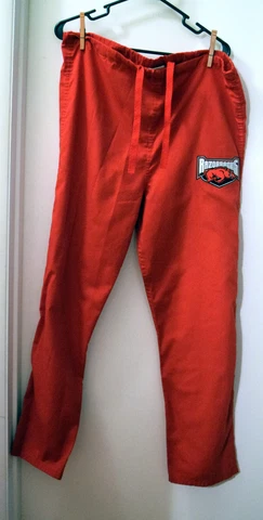 Mens Womens Red Arkansas Razorbacks Scrub Pant MEDIUM Inseam 28 inch Landau Cover